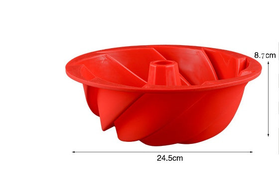 Silicone spiral cake mold