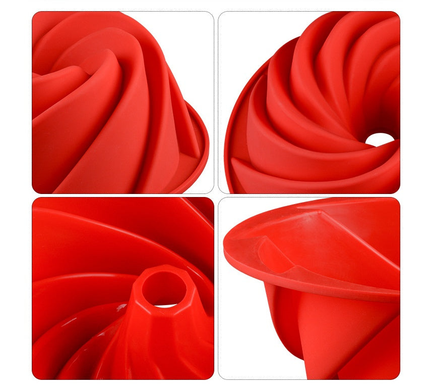 Silicone spiral cake mold
