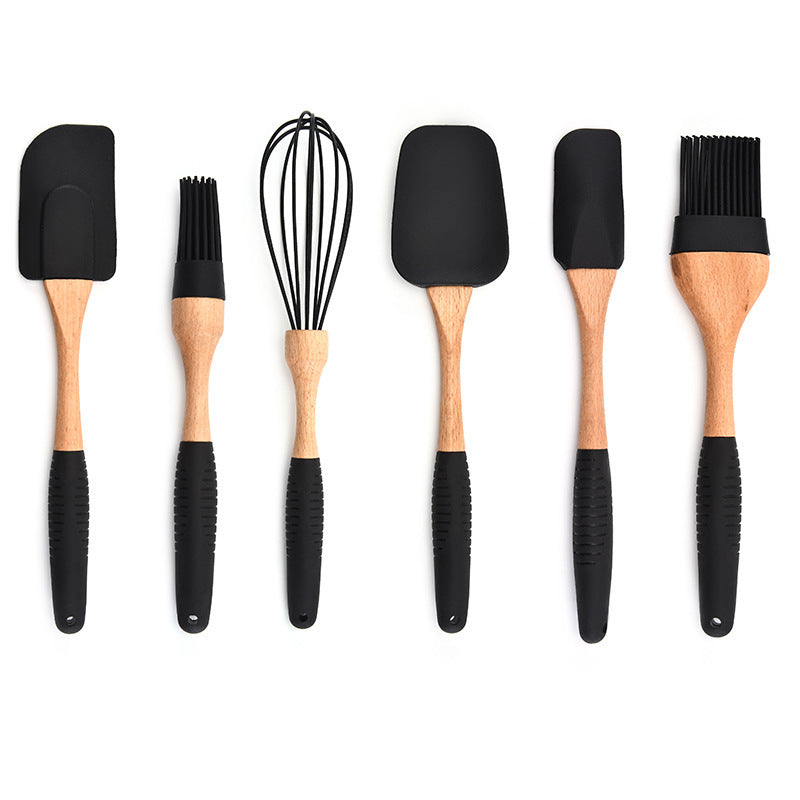 Wooden Handle Silicone Bakeware