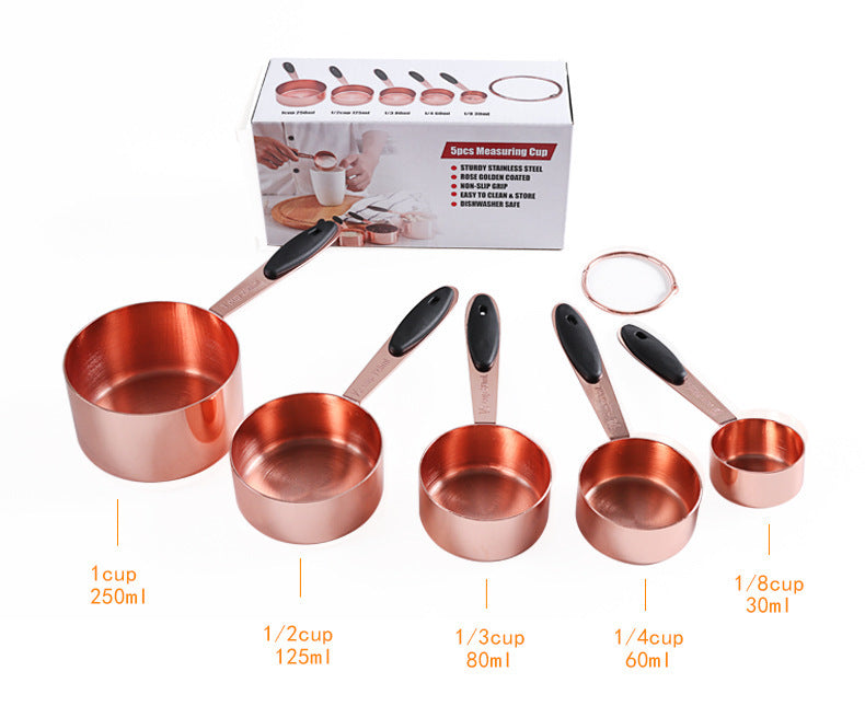 Rose Gold Measuring Cup Set