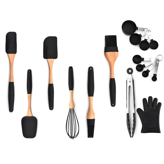 Wooden Handle Silicone Bakeware
